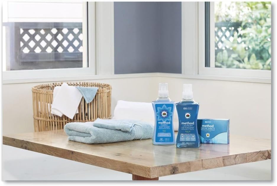 method Liquid Laundry Detergent, Fresh Air, 53.5 fl oz, 4 Pack