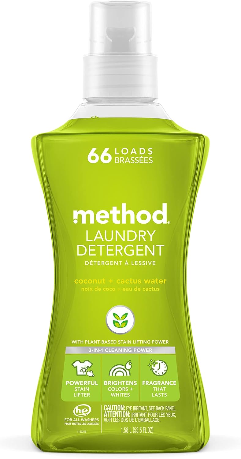 method Liquid Laundry Detergent, Coconut + Cactus Water, 53.5 fl oz