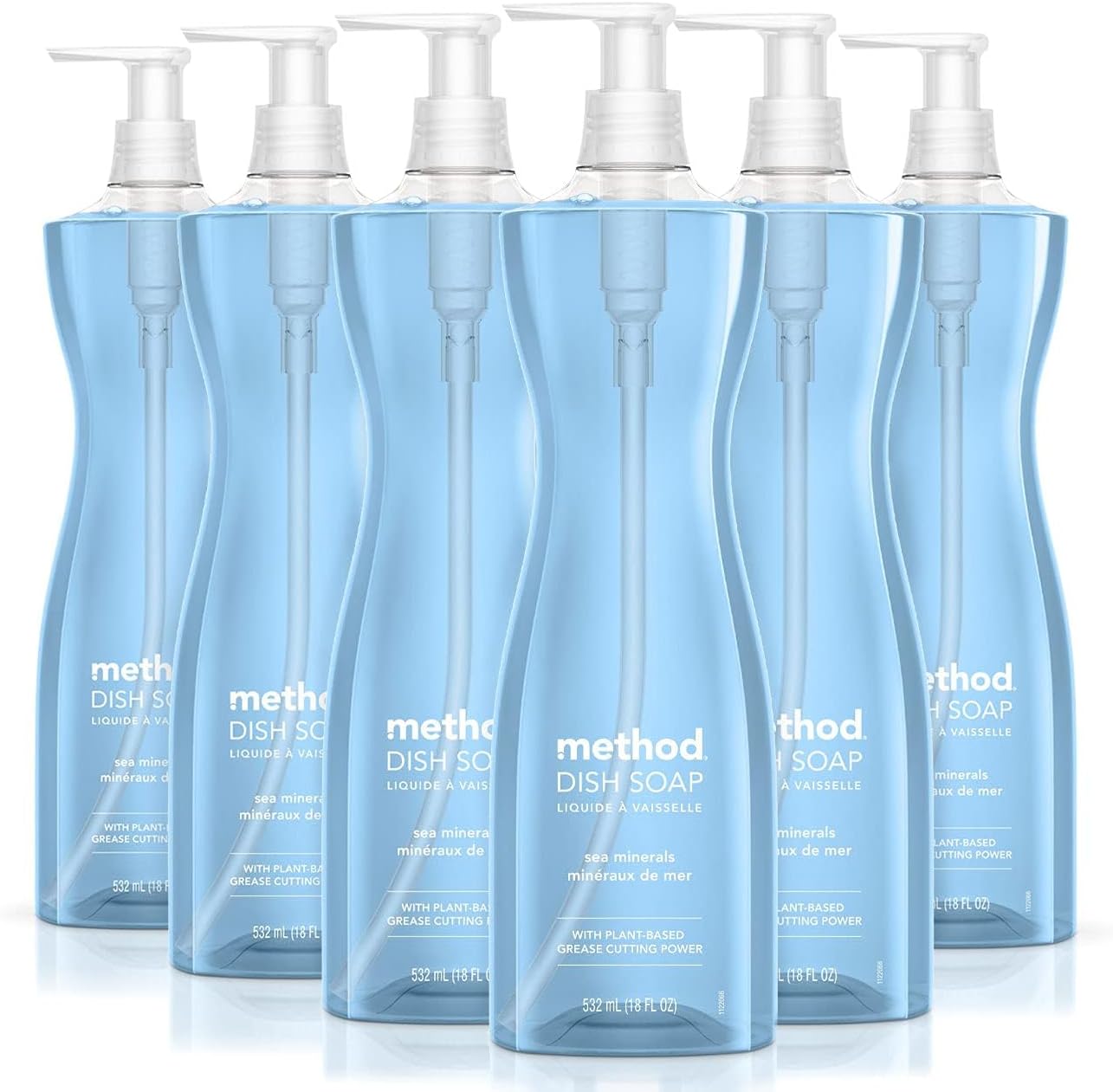 method Gel Dish Soap, Sea Minerals Scent, 18 fl oz, 6 Pack