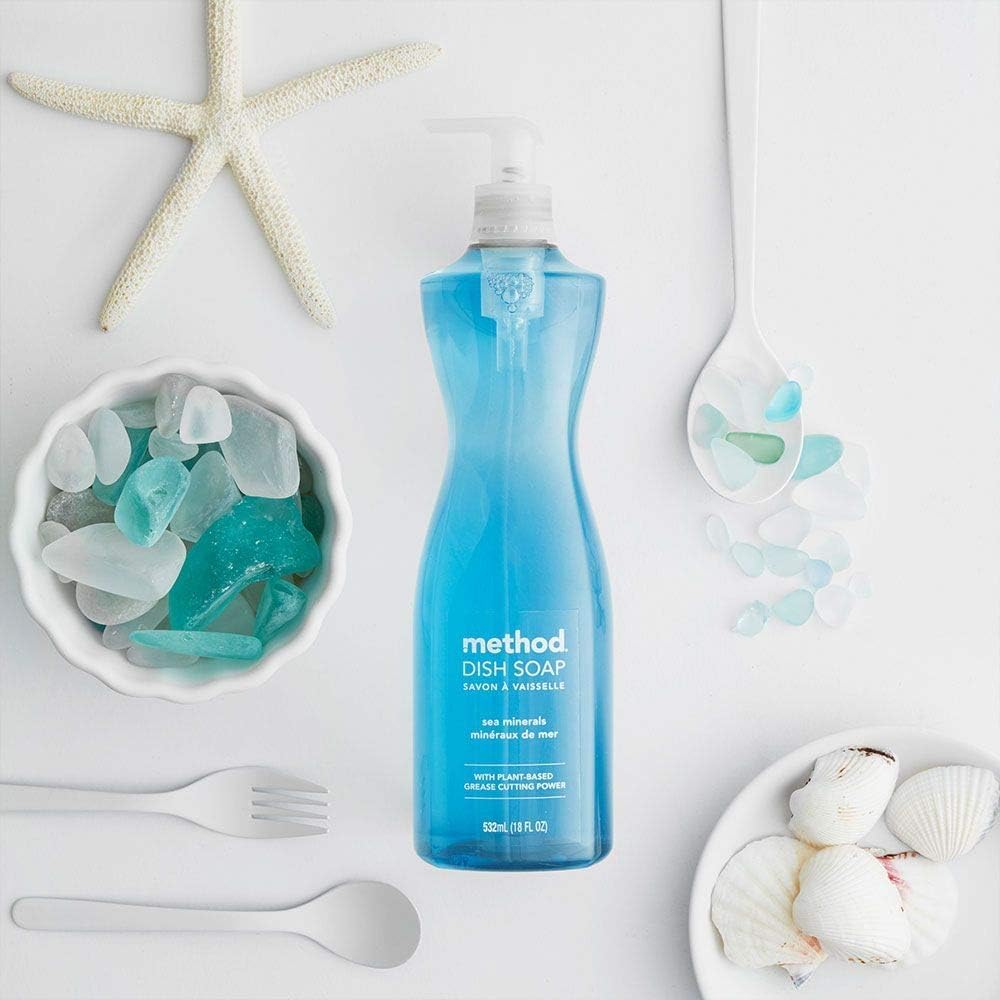 method Gel Dish Soap, Sea Minerals Scent, 18 fl oz, 6 Pack