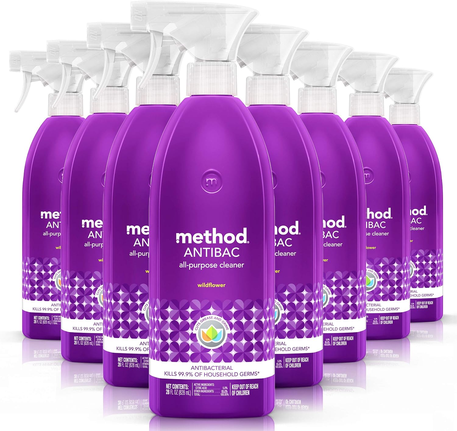 method All-Purpose Cleaner Spray, Wildflower, 28 fl oz, 8 Pack