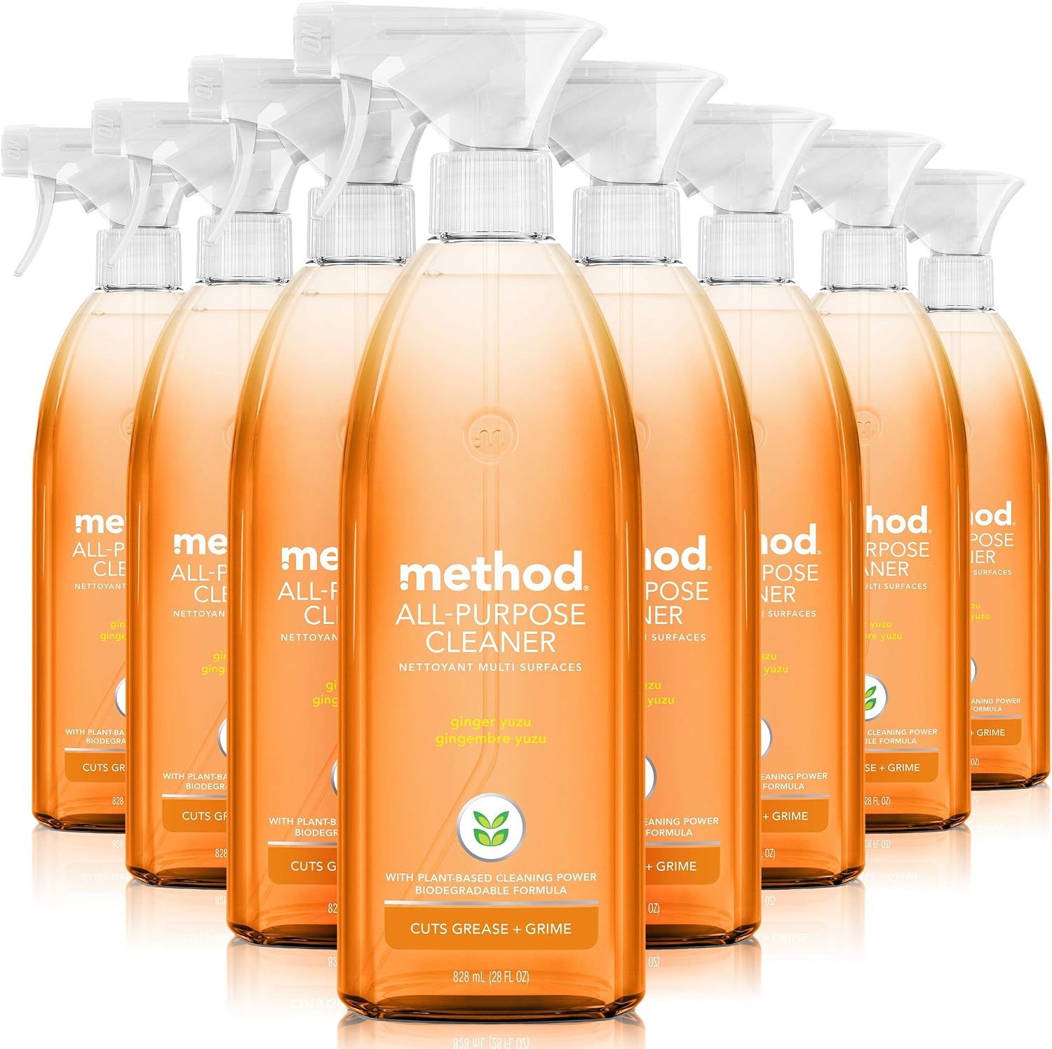 method All-Purpose Cleaner Spray, Ginger Yuzu, 28 fl oz, 8 Pack