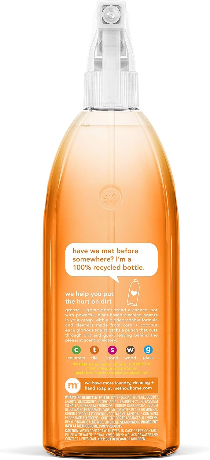 method All-Purpose Cleaner Spray, Ginger Yuzu, 28 fl oz, 8 Pack