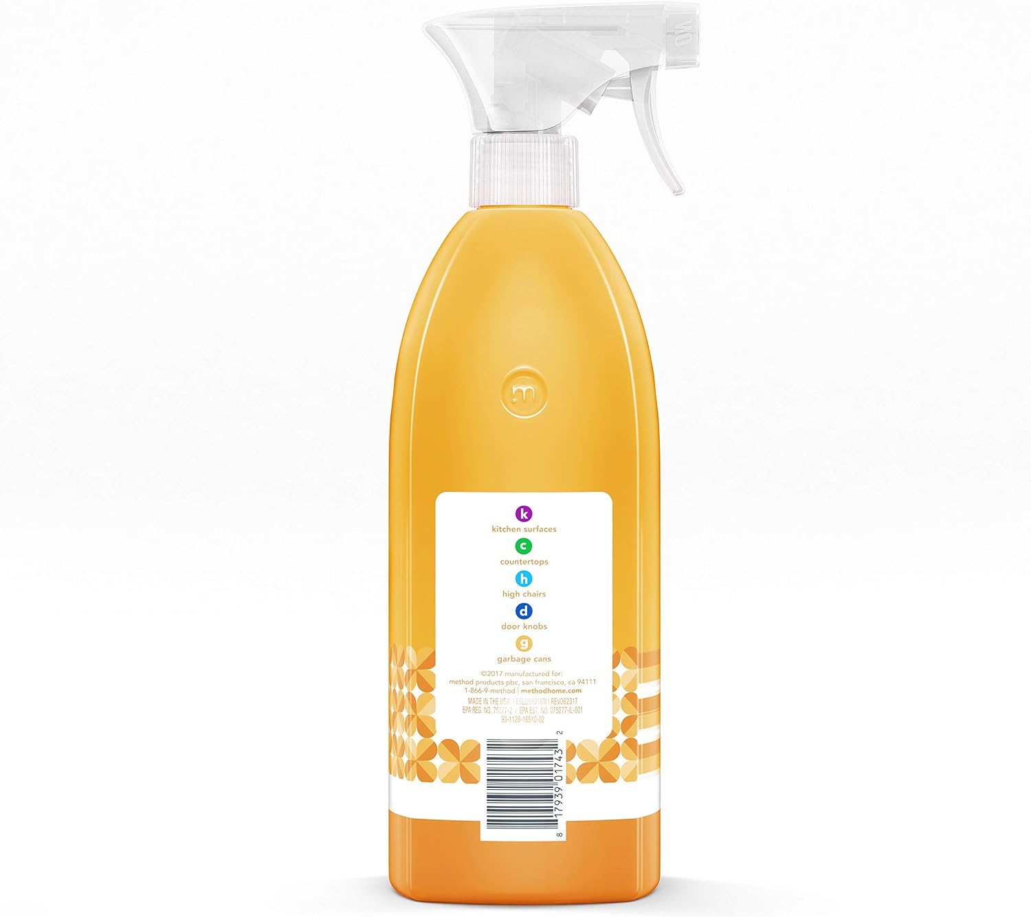 method All-Purpose Cleaner Spray, Citron, 28 fl oz, 8 Pack