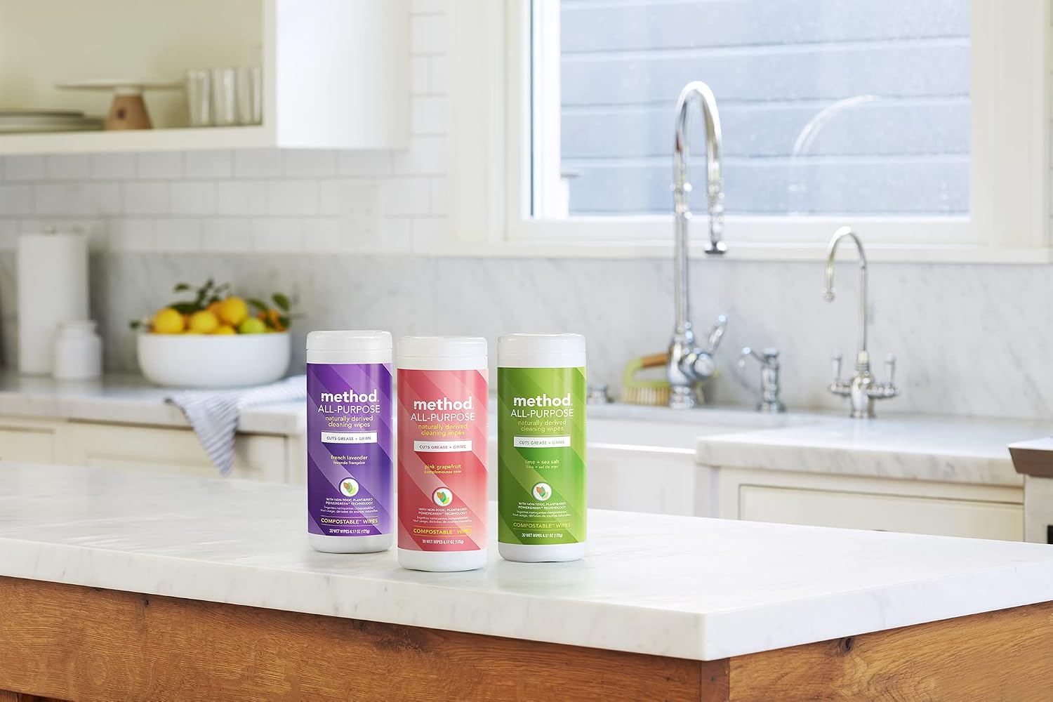 method All-Purpose Cleaning Wipes, French Lavender, 70 Count, 6 Pack