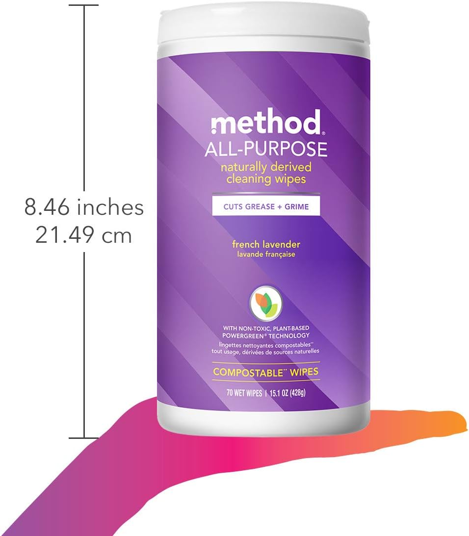 method All-Purpose Cleaning Wipes, French Lavender, 70 Count, 6 Pack