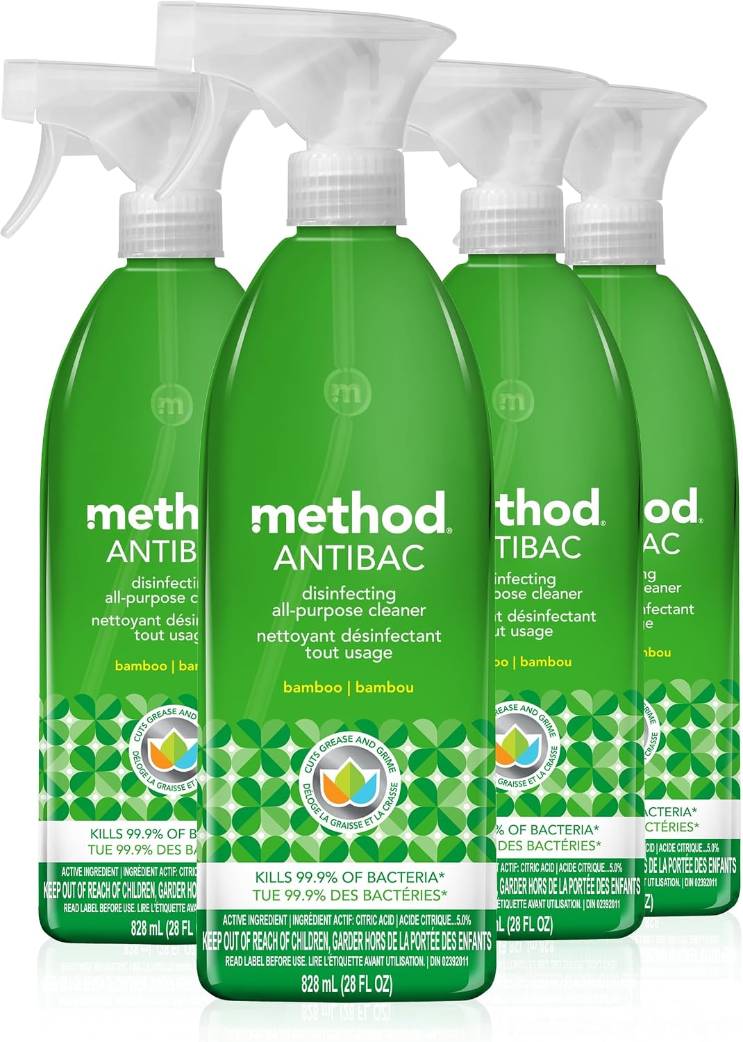 method All-Purpose Cleaner Spray, Bamboo, 28 fl oz, 4 Pack