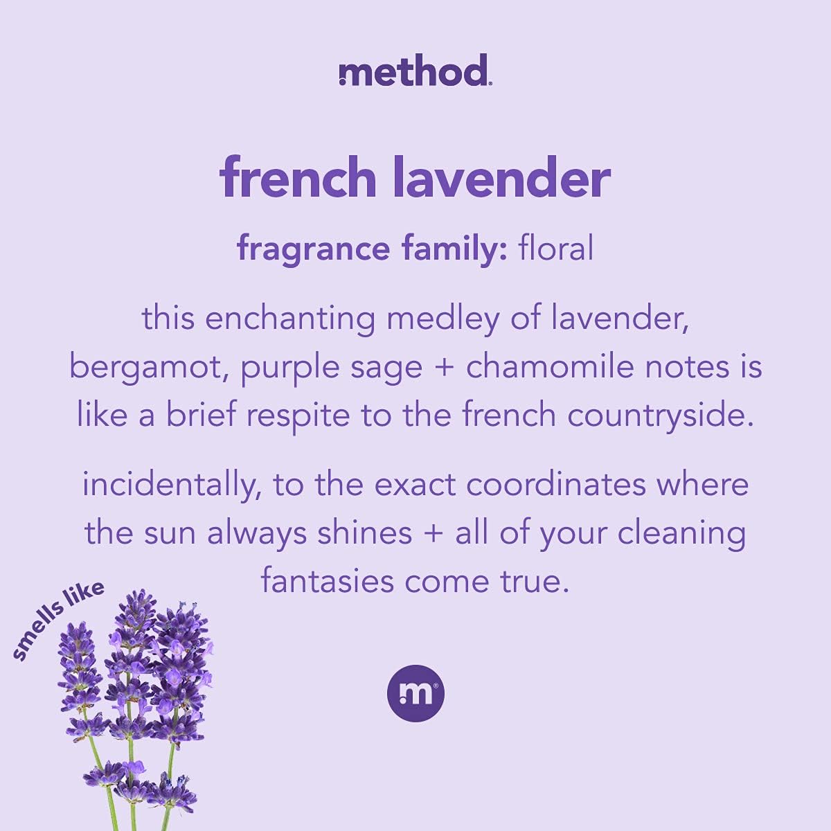 method All-Purpose Cleaning Wipes, French Lavender, 70 Count, 3 Pack