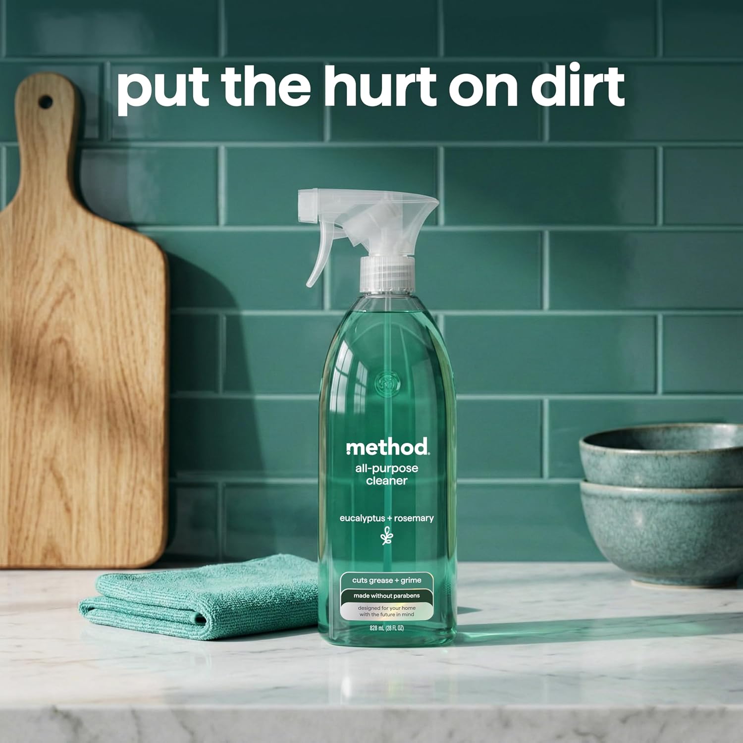 method All-Purpose Cleaner Spray, Eucalyptus + Rosemary, 28 fl oz, 4 pack