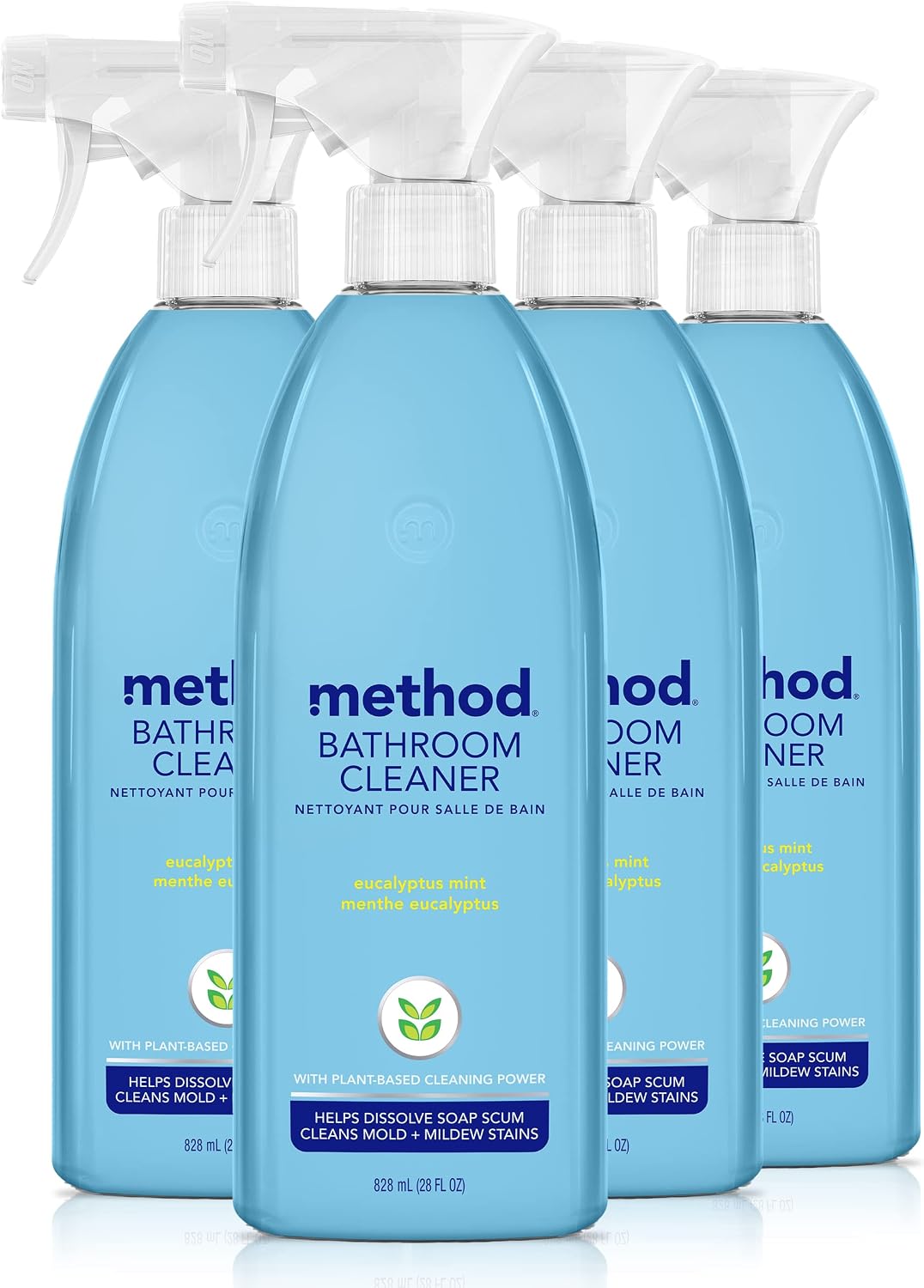 method Bathroom Cleaner, Eucalyptus Mint, 28 fl oz, 4 Pack