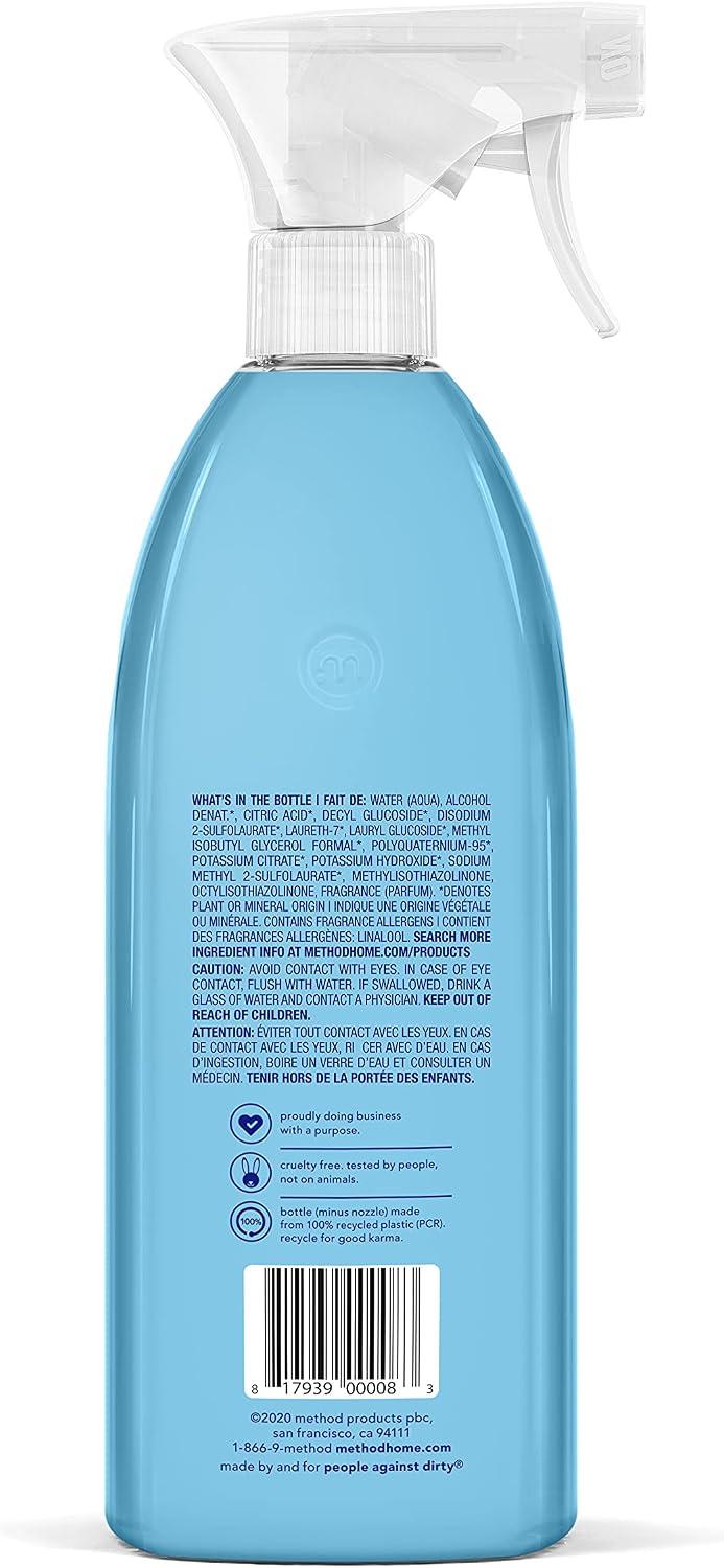 method Bathroom Cleaner, Eucalyptus Mint, 28 fl oz, 4 Pack