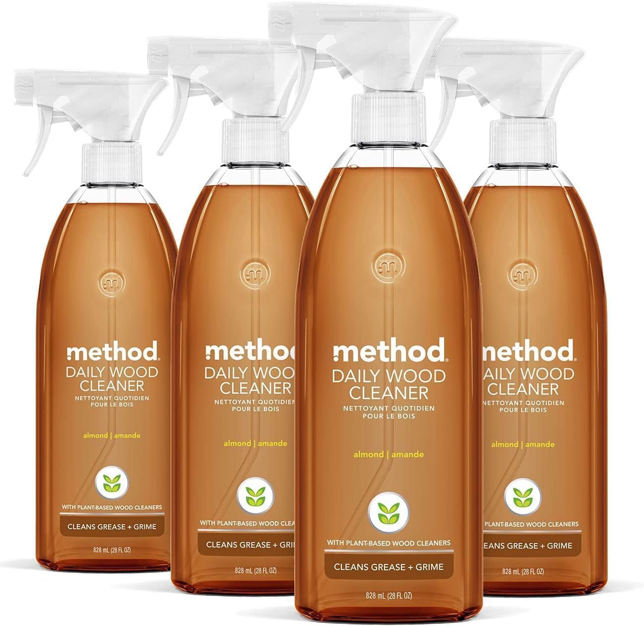 method Daily Hardwood Cleaner, Almond, 28 fl oz, 4 Pack