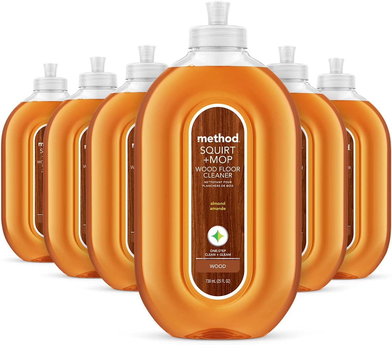 method Hardwood Floor Cleaner, Squirt + Mop Design, Almond, 25 oz, 6 Pack