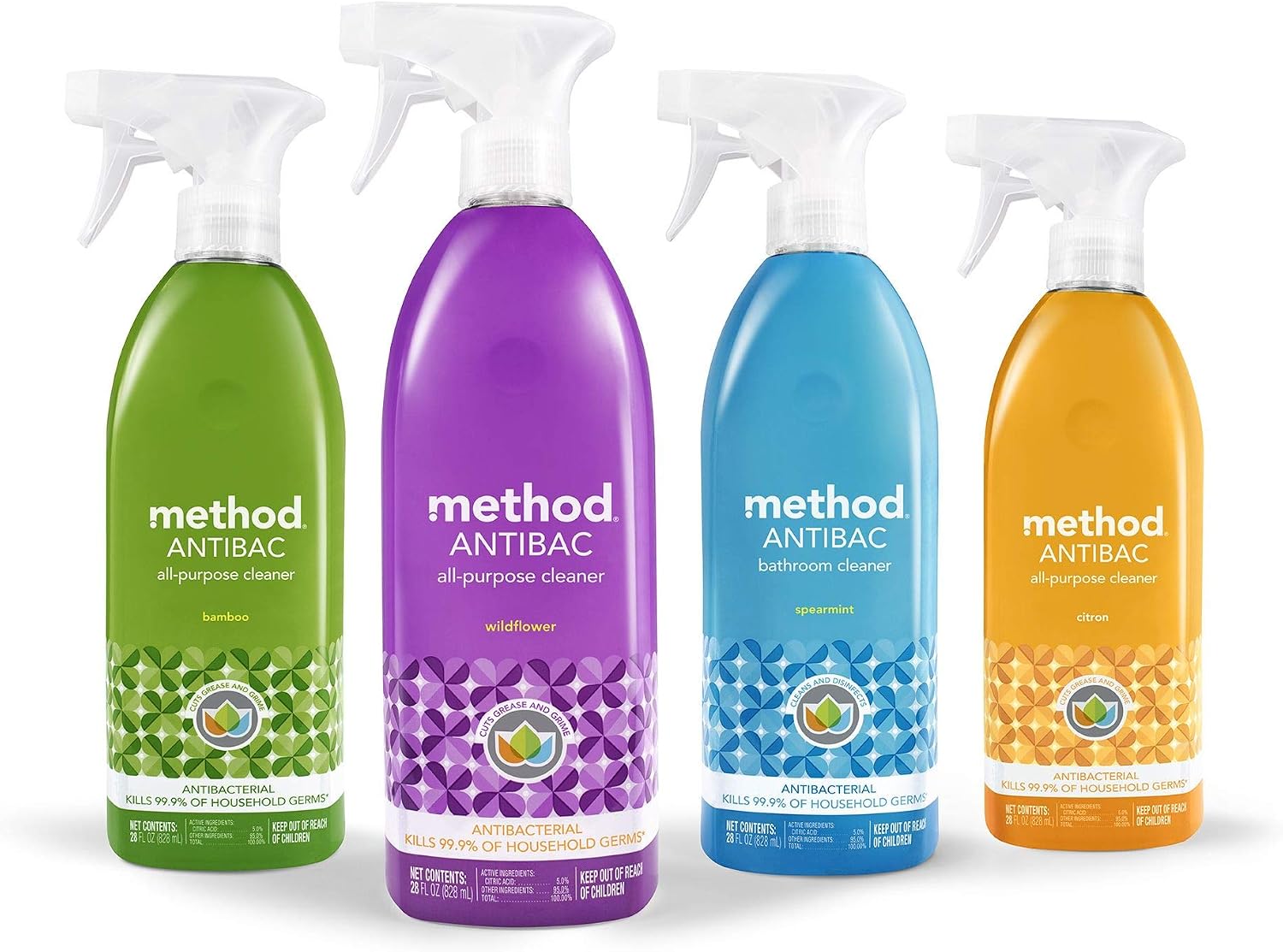 method All-Purpose Cleaner Spray, Bamboo, 28 fl oz, 8 Pack