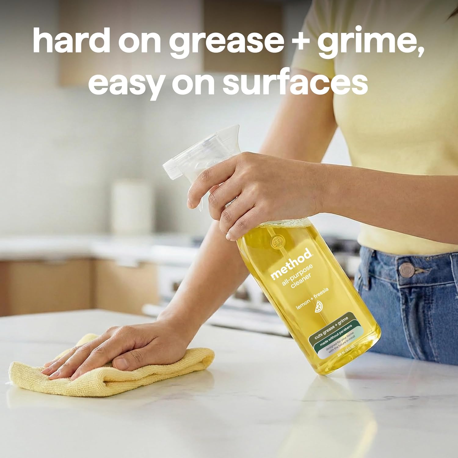 method All-Purpose Cleaner Spray, Lemon + Freesia, 28 fl oz, 4 pack