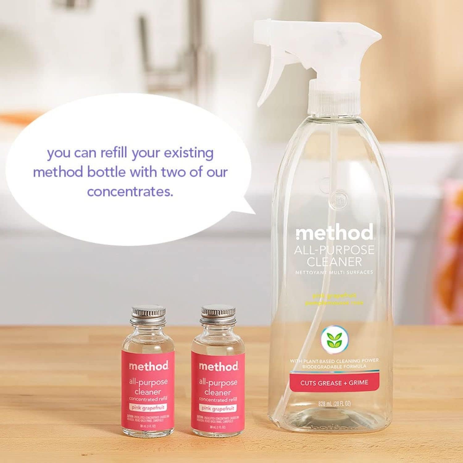 method All-Purpose Cleaner Concentrates Starter Kit, Pink Grapefruit