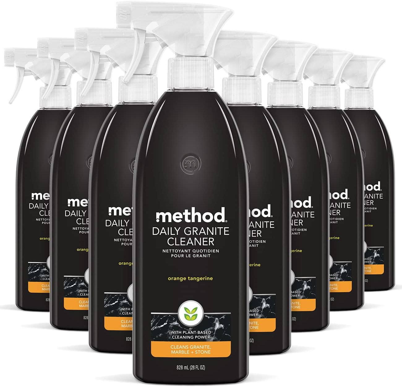 method Daily Granite Cleaner Spray, Orange Tangerine, 28 fl oz, 8 Pack