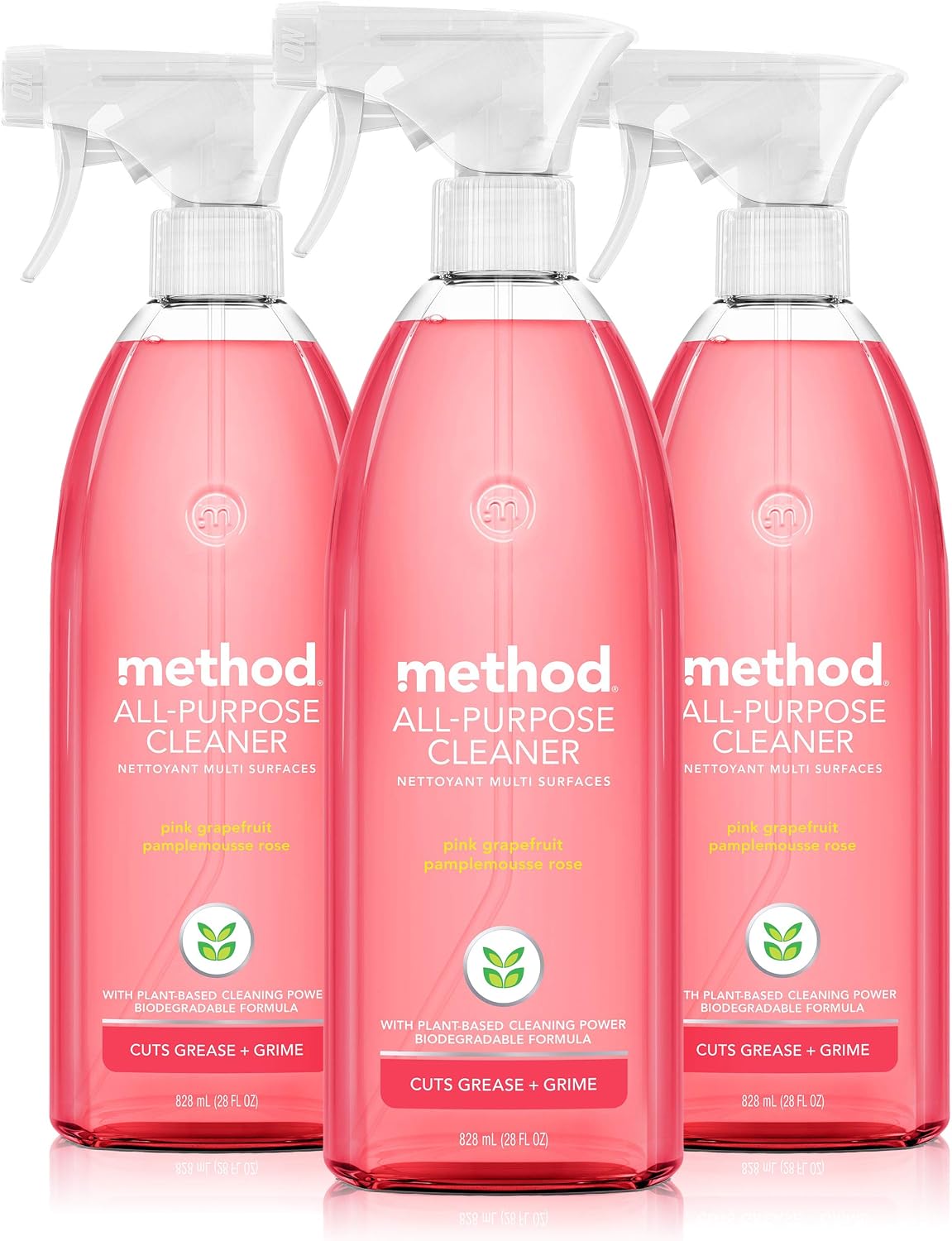 Method All-Purpose Cleaner, Pink Grapefruit, 28 Ounce, 3 pack, Packaging May Vary