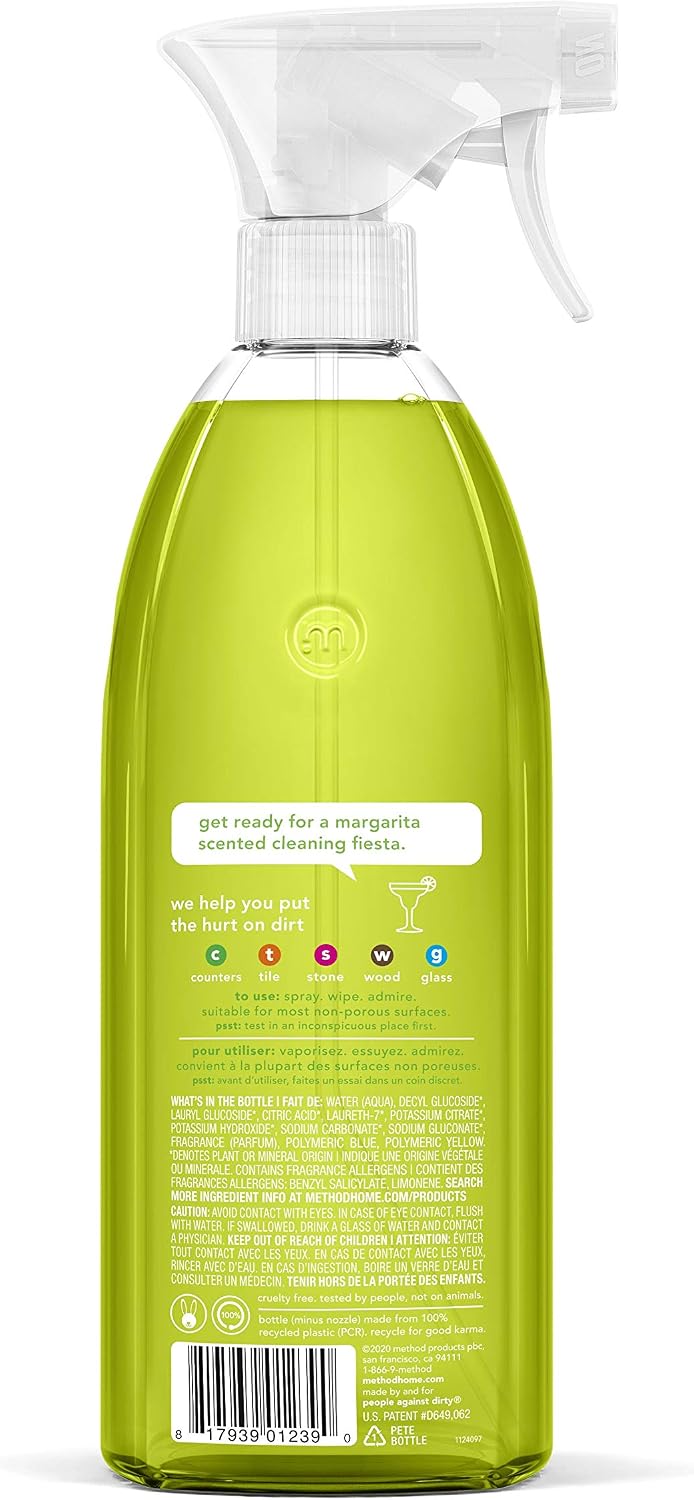 method All Purpose Cleaner, Lime + Sea Salt, 28 fl oz, 8 Pack