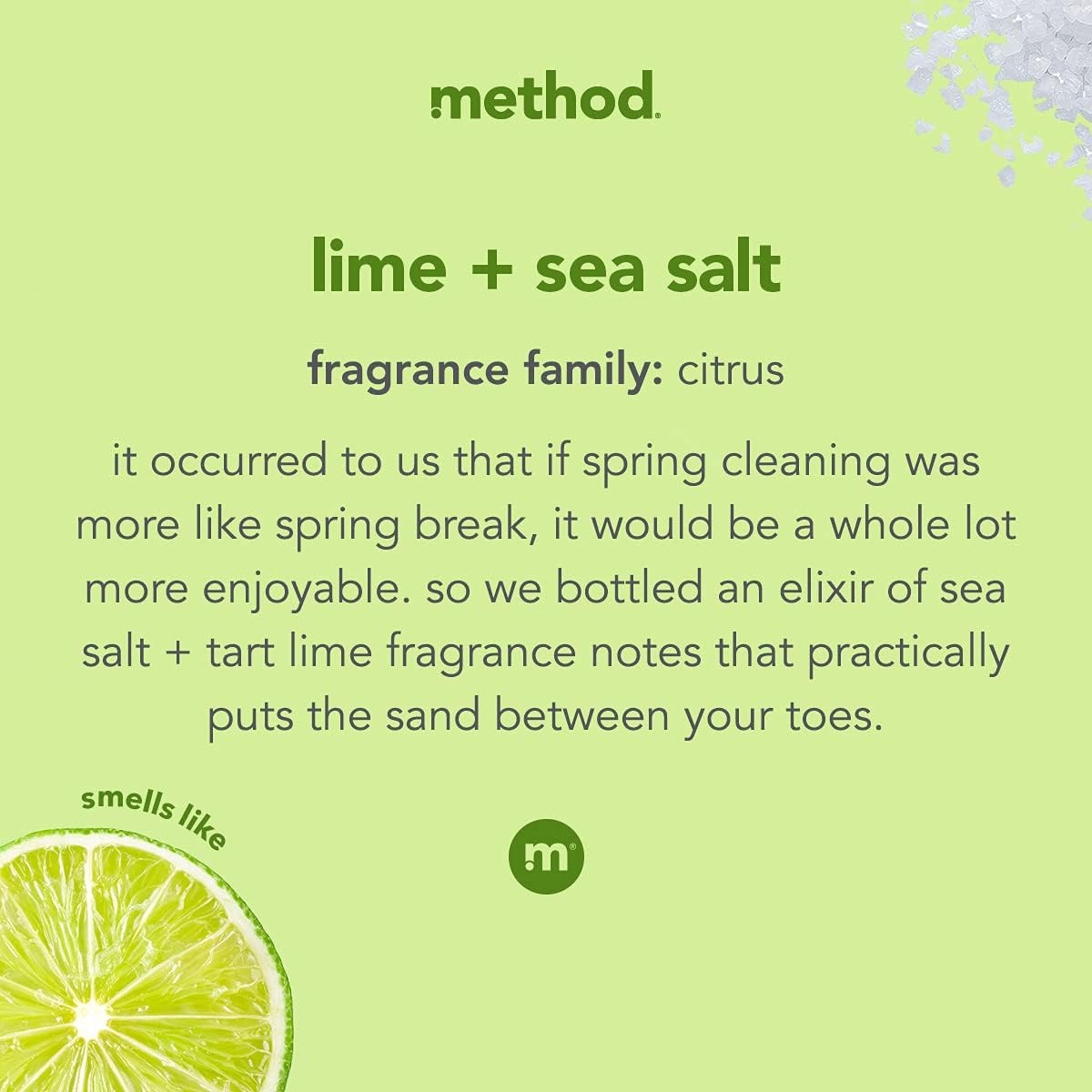 method All Purpose Cleaner, Lime + Sea Salt, 28 fl oz, 8 Pack