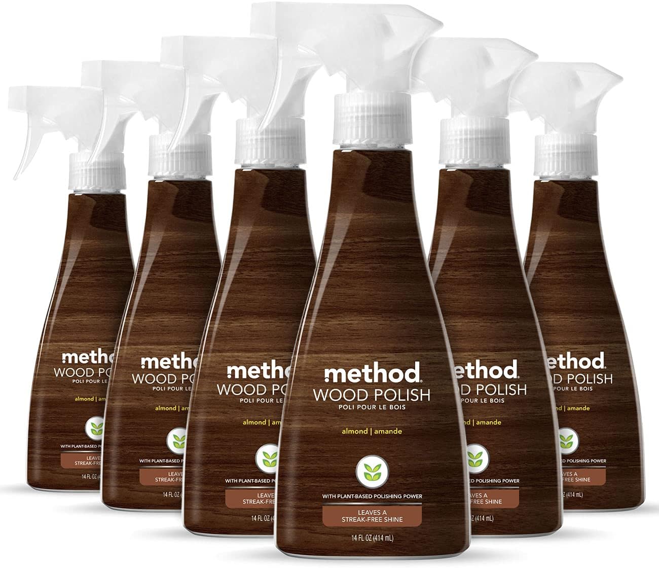 method Wood Polish, Almond, For Wood Surfaces, 14 fl oz, 6 Pack