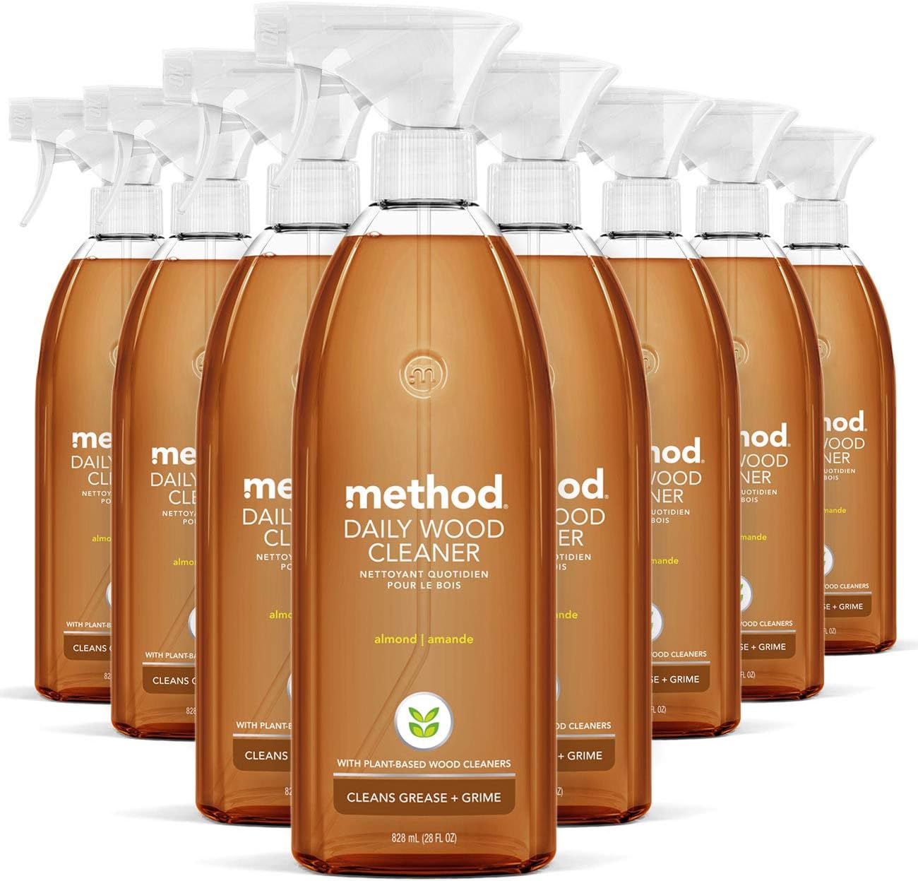 method Daily Wood Cleaner, Almond, 28 fl oz, 8 Pack