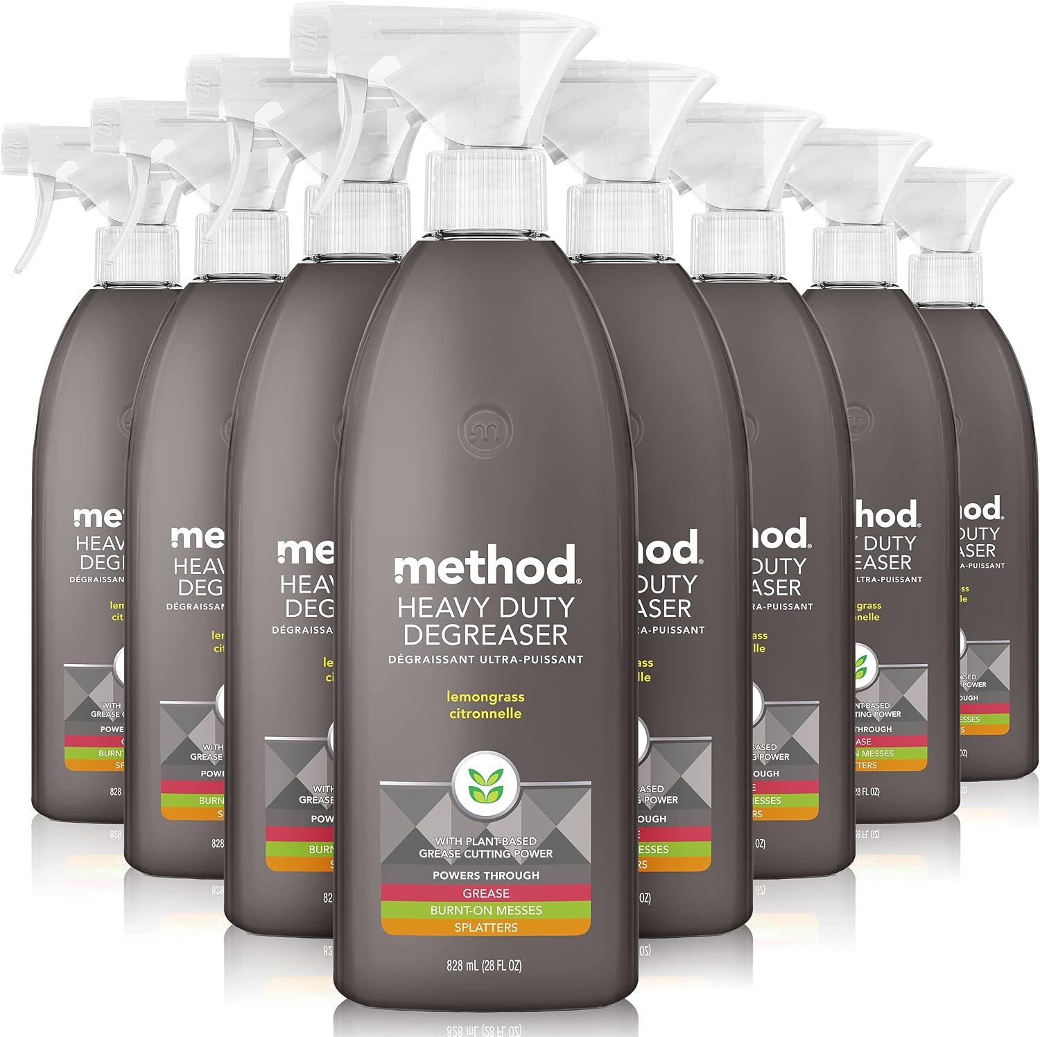 method Heavy Duty Degreaser, Lemongrass Scent, 28 fl oz, 8 Pack