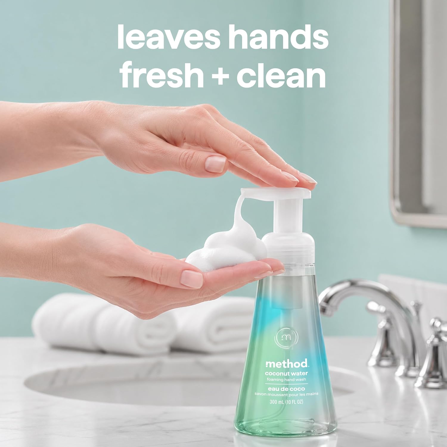 method Foaming Hand Wash, Coconut Water, 10 fl oz, 3 pack
